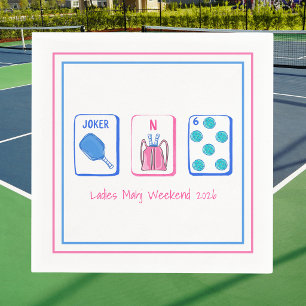 Ladies Mahj Weekend Pickleball Mahjong Napkin