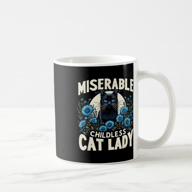 Ladies Miserable Childless Cat Lady Us Election Da Coffee Mug (Right)