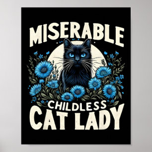 Ladies Miserable Childless Cat Lady Us Election Da Poster