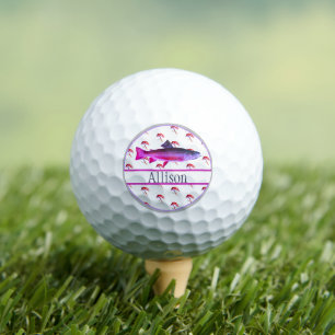 Ladies Monogrammed Fishermen Fly Fishing Golf Balls