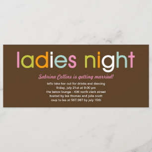 Ladies Night Bachelorette Party Invitation