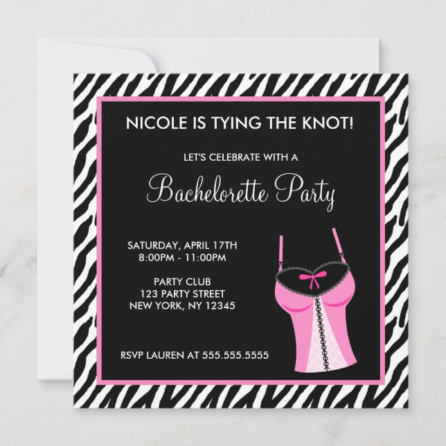 Ladies Night Bachelorette Party Invitations (Front)
