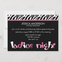 Ladies Night Bachelorette Party Invitations