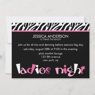 Ladies Night Bachelorette Party Invitations