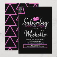 Ladies Night Birthday Party Pink Black Lips