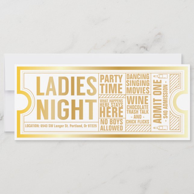 Ladies Night Invitation-Customise it! Invitation (Front)