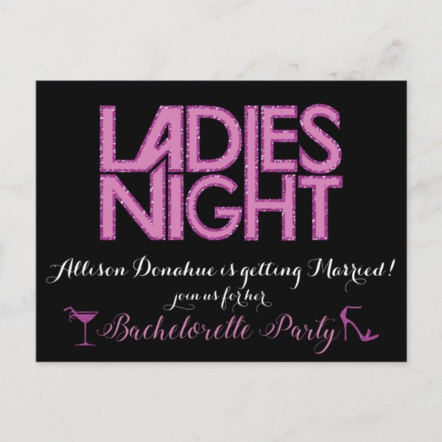 Ladies Night invitation design (Front)