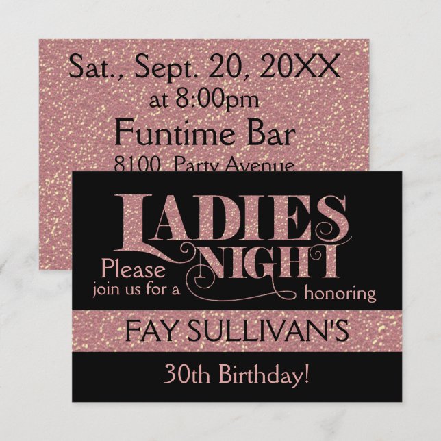 Ladies night invitation design (Front/Back)
