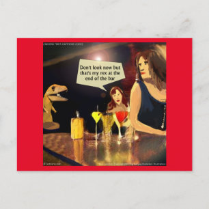 Ladies Night Out Funny T-Rex Scene  Postcard