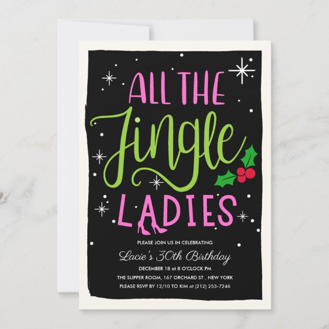 Ladies Night Out Holiday Invitation (Front)