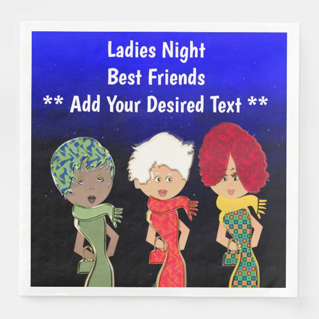 Ladies Night Paper Napkins (Front)