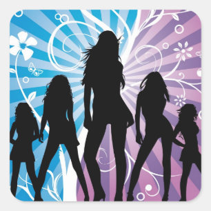 Ladies Night Square Sticker