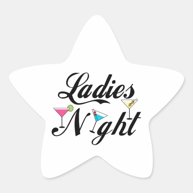 Ladies Night Star Sticker (Front)