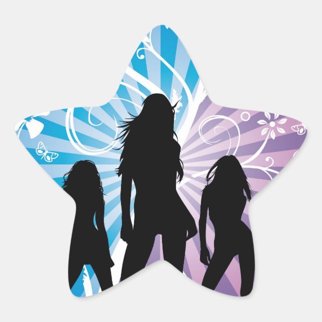 Ladies Night Star Sticker (Front)