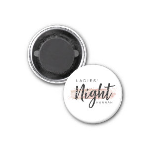 Ladies Night Watercolor Blush Bachelorette Party Magnet