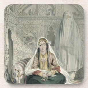 Ladies of Caubul in their In and Out-of-Door Costu Coaster