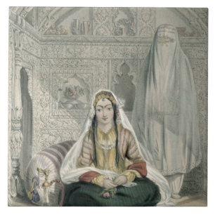 Ladies of Caubul in their In and Out-of-Door Costu Tile