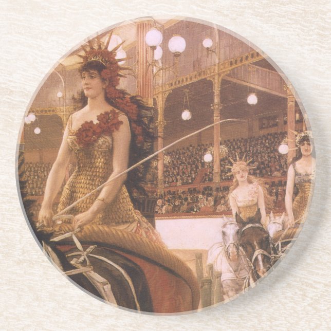 Ladies of the Cars (aka Circus) by James Tissot Coaster (Front)