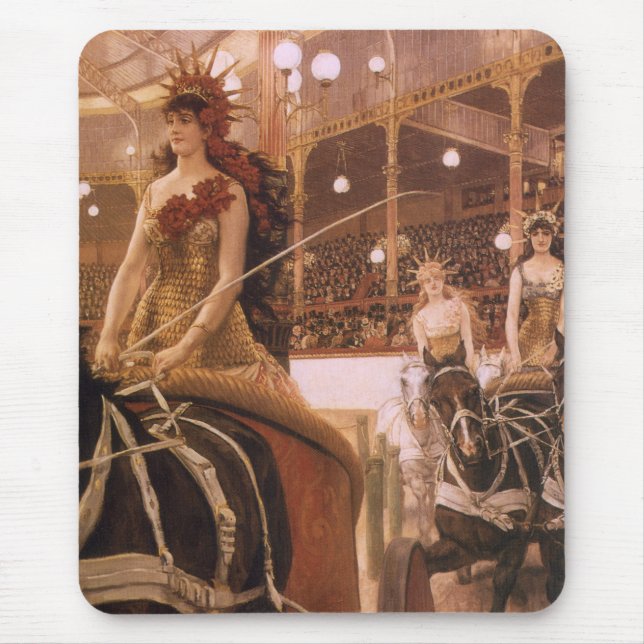 Ladies of the Cars (aka Circus) by James Tissot Mouse Pad (Front)