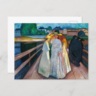 Ladies on the Bridge   Edvard Munch   Postcard