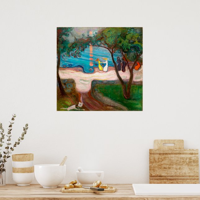 Ladies on the Bridge | Edvard Munch | Poster (Kitchen)