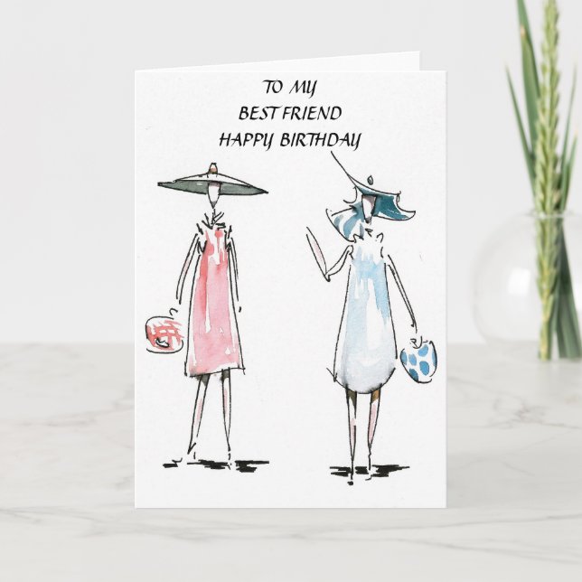 Ladies Out Shopping Birthday Card (Front)