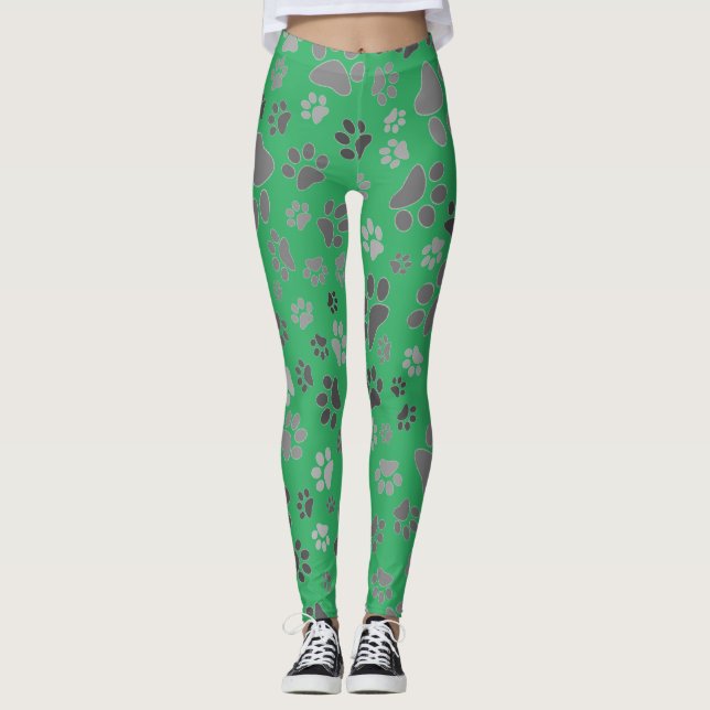Ladies Paw Print Leggings (Front)