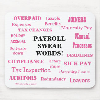 Ladies Payroll Swear Words! Funny Payroll Terms Mouse Pad