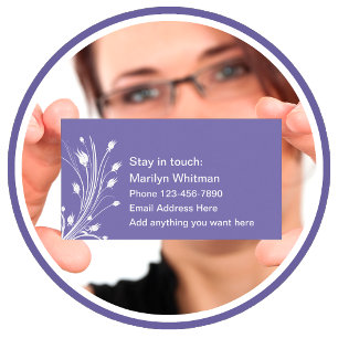 Ladies Personal Contact Cards