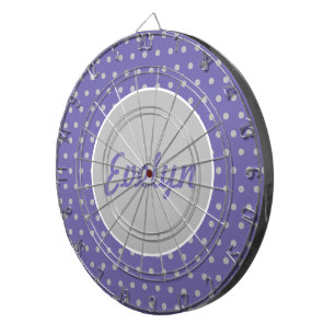 Ladies' Personalized Polka Dot Dartboard (Lavender