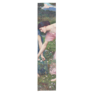 Ladies Picking Roses, John William Waterhouse Short Table Runner