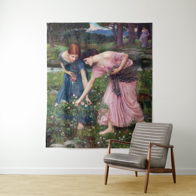 Ladies Picking Roses, John William Waterhouse Tapestry (In Situ)