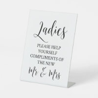 Ladies Please Help Yourself Wedding Washroom