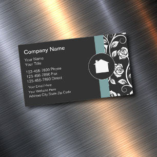 Ladies Professional Realtor Theme Magnetic Business Card