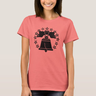 Ladies Ringer Liberty Bell T-shirt