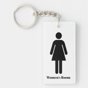 Ladies Room Public Restroom Key Ring