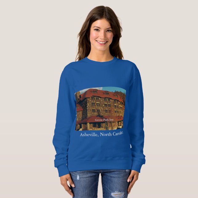 Ladies' Royal Blue Sweatshirt with Grove Park Inn (Front Full)