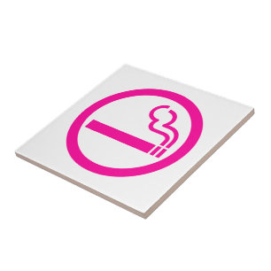Ladies Smoking Area 喫煙女性 Japanese Sign Ceramic Tile