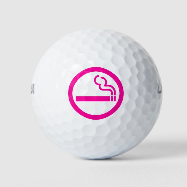 Ladies Smoking Area 喫煙女性 Japanese Sign Golf Balls (Front)