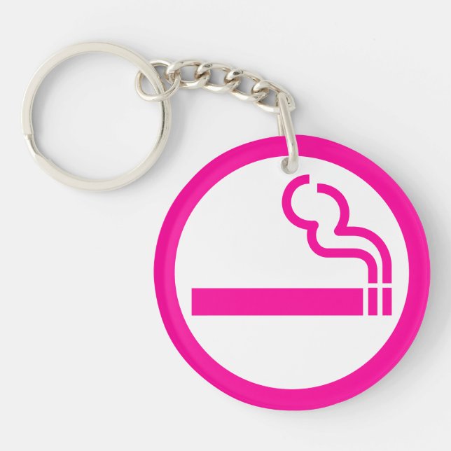 Ladies Smoking Area 喫煙女性 Japanese Sign Key Ring (Front)