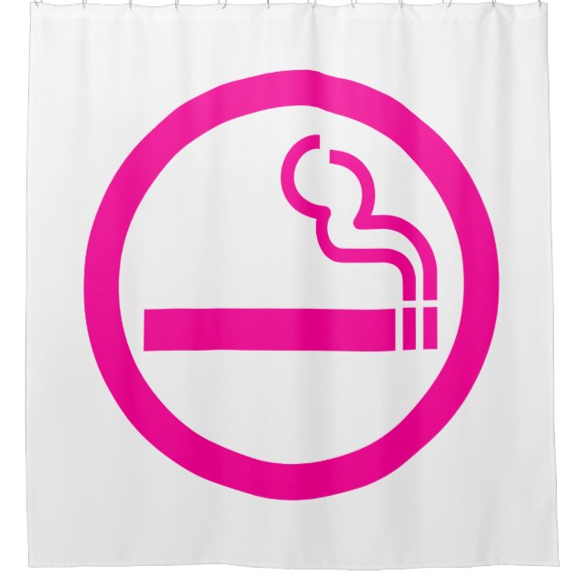 Ladies Smoking Area 喫煙女性 Japanese Sign Shower Curtain (Front)