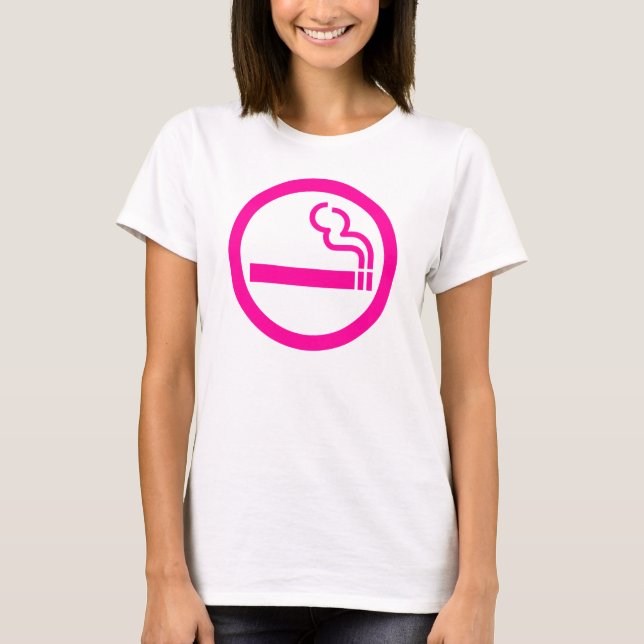 Ladies Smoking Area 喫煙女性 Japanese Sign T-Shirt (Front)