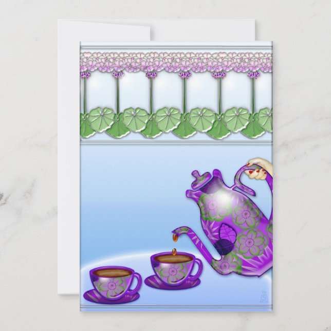 Ladies Tea Party (Customisable Invitation) Invitation (Front)
