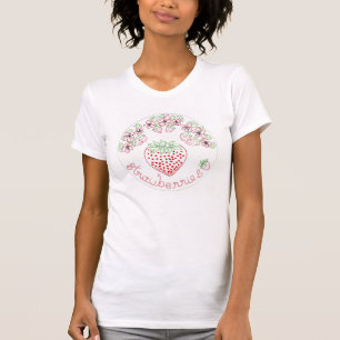 LADIES TEE SHIRT WITH STRAWBERRY DESIGN