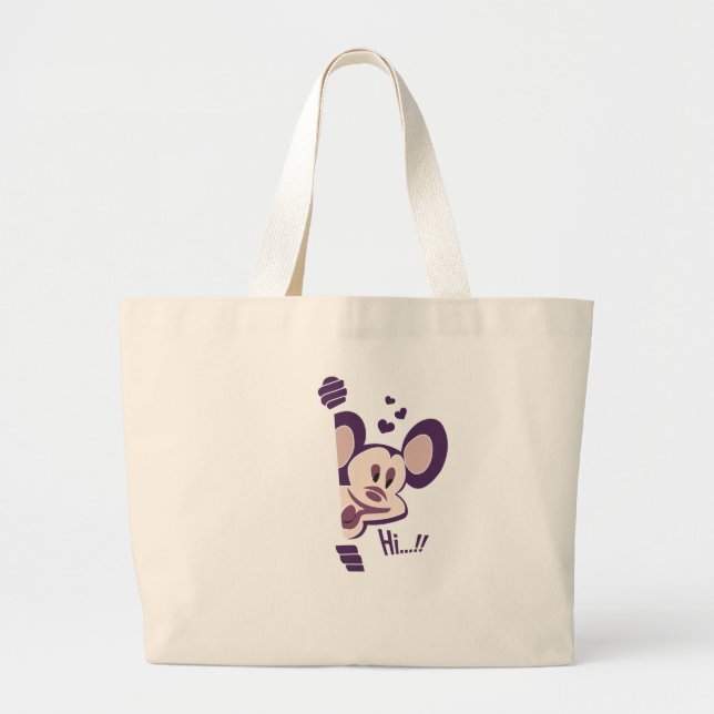 Ladies Tote bag with happy panda (Front)