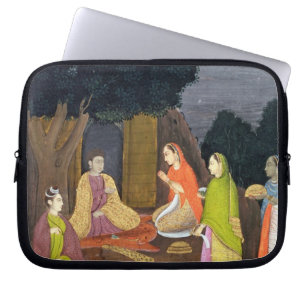 Ladies visiting a Yogini, School of Faqurullah Kha Laptop Sleeve