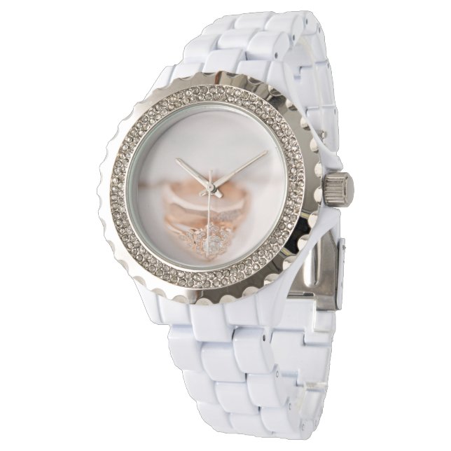 Ladies Watch with engagement ring (Angled)