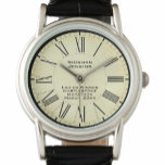 Ladies Winner Marathon Competition Watch<br><div class="desc">A ladies winner marathon watch that is designed as an award for the female Winner of a Marathon. Add the name of the recipient as well as the competition. Marathon Winner award trophy watch. Parchment style background.</div>