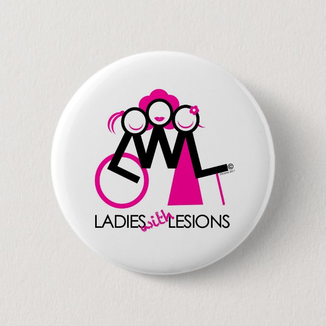 Ladies With Lesions 6 Cm Round Badge (Front)