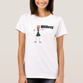 Ladies WODeva' shrugging kettlebell t-shirt